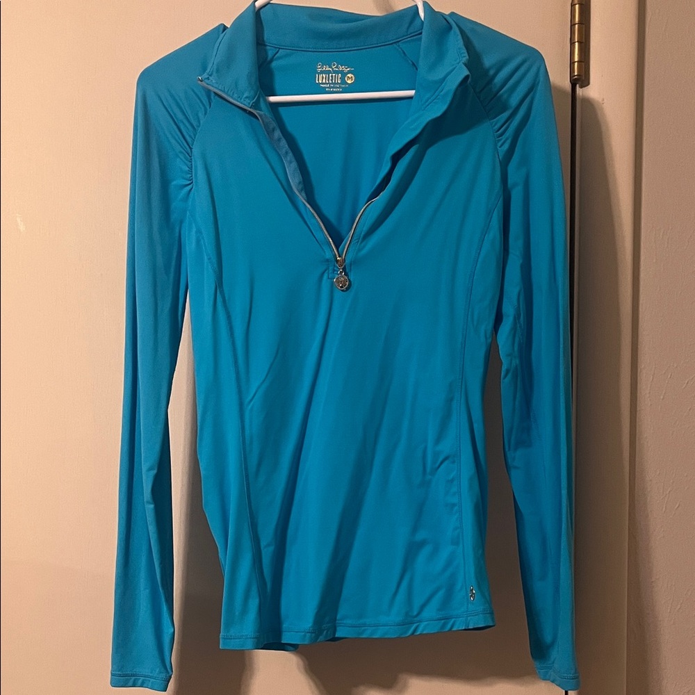Lilly Pulitzer Vibrant Blue Long Sleeve Top